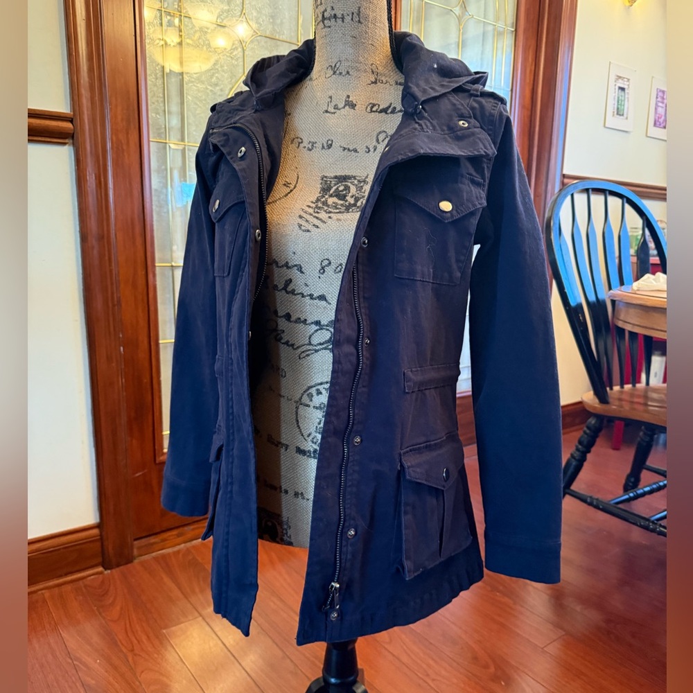 Market & Spruce Dark Blue Utility Jacket